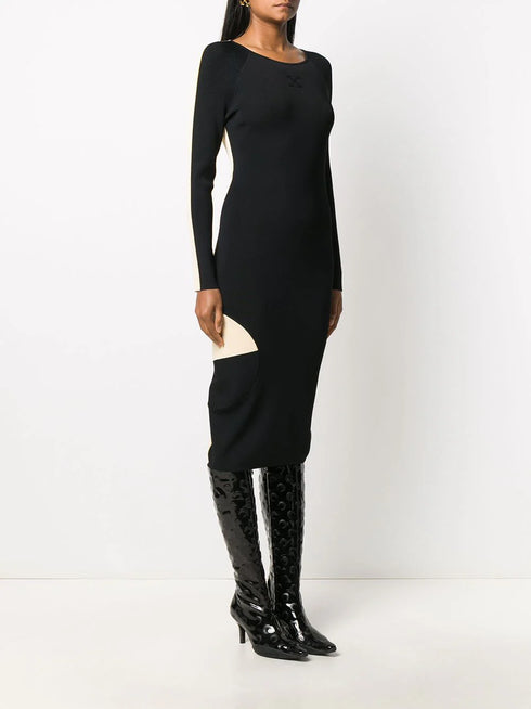 Front n' Back ribbed-knit dress